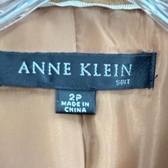 Anne Klein Duster Coat Bronze Tie Closure Women's Silk Wool Size 2 Petite - Picture 11 of 16